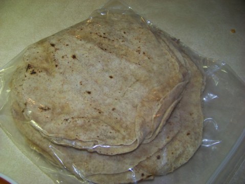 finished tortillas